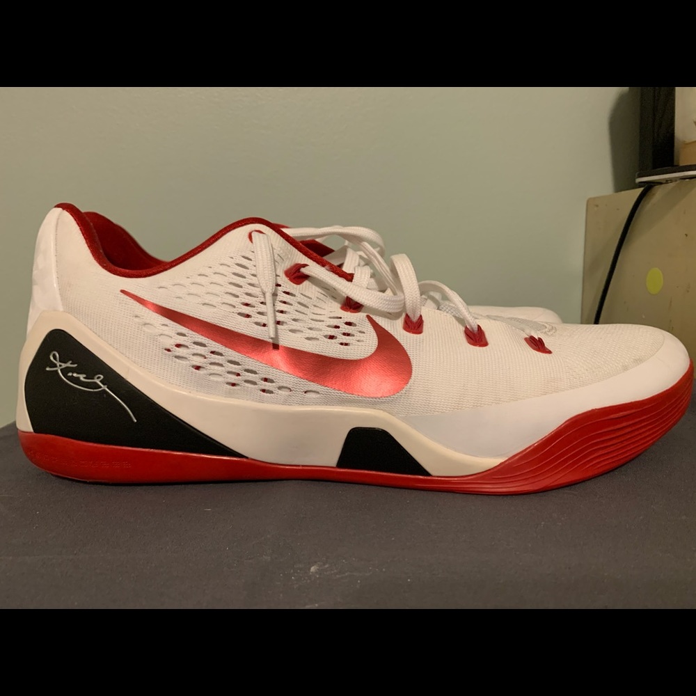 kobe 9 white and gym red